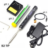 TS100 Mini Portable Smart Programmable Electric Soldering Iron Digital LCD Display Original Replacement Tip High Frequency+GIFT