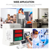 AC80-300V 100A Digital Energy Meter DIN Rail Multimeter Electric Power Meter kWh Meter AC Voltage Current Power Factor Tester
