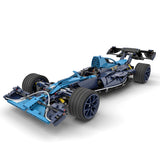 1348+Pcs Customized Blue Racing Car Bricks Model DIY Small Particle MOC Building Set MOC-36444 For Children Educational Toys
