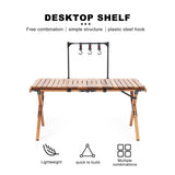 Camping Storage Rack Hanging Rack Camping Storage Rack Aluminum Alloy Outdoor Picnic Holder With Hooks Bearing Outdoor Cookware