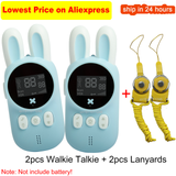 2PCS Children's Walkie Talkie Kids Mini Toys Handheld Transceiver 3KM Range UHF Radio Lanyard Interphone Talkie Walkie Baby Gift
