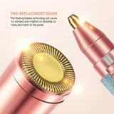 2 in 1 Electric Epilator Eyebrow Trimmer Flawless Facial Hair Remover Painless Mini Electric Razor Women Shaver Bikini Trimmer