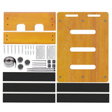 Guitar Effect Pedal Board DIY Kit Solid Wood Effect Pedal Pedalboard with Arc Feet/ Connection Plate/ Pedal Footswitch Topper