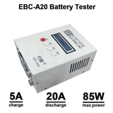 EBC-A20 Battery Capacity Tester 30V 85W Lithium Lead-acid Batteries Test Support PC Software Control 5A Charge 20A Discharge