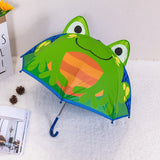 Cute Cartoon Kids Umbrella Animation Creative Long-Handled 3D Ear Modeling Children's Umbrella For Boys Girls 8K Sunshade