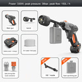 Wireless high voltage portable car water gun Lithium battery rechargeable water pump car washing machine