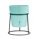 Office With Iron Stand Indoor Decorative Simple Garden Flowerpot Set Vase Self Watering Home Green Planter Balcony Nordic Style