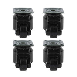 4pcs Heavy Duty Nylon Level Adjustment Caster GD-40F High Quality Industrial Roller Wheel Leveling Caster Wheels Black