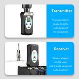 Uhf48v Bluetooth-compatible Transmitter Receiver Plug-play Audio Adapter For Dynamic Condenser Microphone