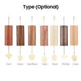 Chakra Chimes Natural Bamboo Wind Chimes Meditation Chord Windbell for Outdoor Garden Patio Decoration Zen Meditation Relaxation