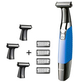 One blade wet dry beard shaving razor for men electric shaver usb male back hair electronic razor travel body cleaning shaver