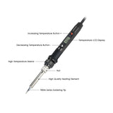 80W Professional LCD Digital Temperature Adjustable Electric Soldering Iron Tool Lead-free Mini Soldering Station