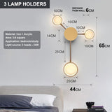 Nordic modern wall lamp Led minimalist wall lamp, living room bedroom, staircase lamp, home decoration bedside wall lamp install