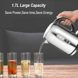 1.7L Electric Kettles Stainless Steel 220-240V Portable Travel Water Boiler Pot for Hotel Family Trip Kitchen Appliances EU Plug