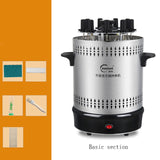 Electric Grills Oven Home Smokeless Grill Automatic Rotating Barbecue Skewer Grilled Kebab Machine 220V Griddles Indoor