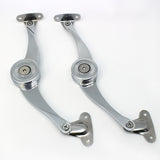 2pcs Self-Adjustable Furniture Home Damper Wardrobe Door Hardware Cabinet Hinge Soft Close Lid Support Zinc Alloy Folding Buffer
