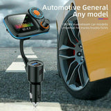 Car Mp3 Player Wireless Bluetooth-compatible Lossless Sound Quality Qc3.0 Fast Charging With Atmosphere Light Fm Transmitter