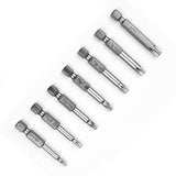 7Pcs/Set Screwdriver Bits 50mm 1/4" Shank S2 Alloy Steel Hex Head   Magnetic Screw Driver Bits T10/T15/T20/T25/T27/T30/T40