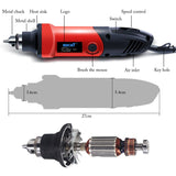 400W Electric Mini Drill Machine Grinder Engraver for Drilling Polishing Cutting Grinding Engraving Power Tools Accessories Set