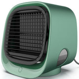 Mini USB Air Conditioner Air Cooler Fan Desktop Air Cooling Fan Humidifier Purifier For Office Bedroom With 7 Colors Light