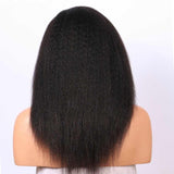 Wig black long straight hair fluffy natural synthetic fiber wig