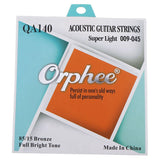 Orphee 1 Set QA140 medium Acoustic Guitar Strings &amp; 1 Set VX120 Bass Strings 040-100 Nickel Alloy Vigorous Tone Strings