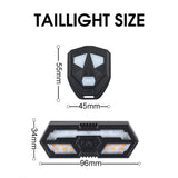 WEST BIKING 5m Remote Bike Taillight LED Turn Signal Bicycle Light Waterproof USB Rechargeable Cycling Rear Lamp and Alarm Sound