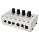 EU Adapter Headphone Amp HA400 Ultra-Compact 4 Channel High-power Headphone Audio Stereo Microamp Amplifier 11x6x3cm