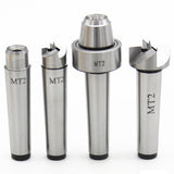 4Pcs/Set Mt2 Live Center Drive Spur Driver Dead Center With Wooden Case For Metalworking Wood Lathe Turning Tools