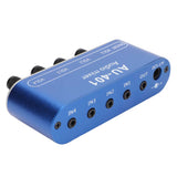 Mini Stereo Mixer 4 in 1 Out Volume Adjustment 3.5mm Sound Selector Amplifier DC 5V-12V for PC Laptop Headphone Speakers