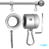 2pcs Aluminum Alloy 360 Degree Rotating Outdoor Grommet Durable Easy Install Flag Pole Ring Rustproof 26mm Adjustable Anti Wrap