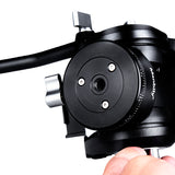 Manbily VH-90 Hydraulic Damping Panning Tilt System Fluid Video Head Tripod Monopod Mount Photo DSLR Camcorder Camera Panoramic