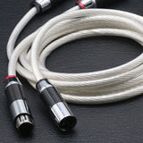 HIFI Silver Plated XLR Balance Cable Carbon Fibre XLR Plug  Audio Line for CD DVD Amplifier