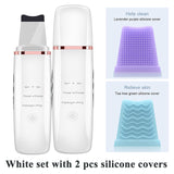 Ultrasonic Skin Scrubber Ion Face Cleaning Shovel Peeling Acne Blackhead Removal Red Light Therapy Facial Galvanic SPA Machine