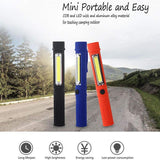 COB Pen Light Mini Inspection Work Light LED Cilp Flashlight Torch Lamp with Magnet for Outdoor Camping Maintenance
