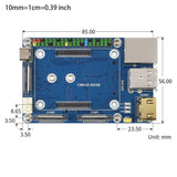 F19E for Raspberry Pi CM4 Mini Base Expansion Board Computing Module Core Board Onboard 40PIN GPIO Interface Gigabit Ethernet