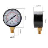 0-200psi 0-14bar 1/8NPT 48mm Radial Air Pressure Gauge Hydraulic Gauge Oil Pressure Gauge Water Pressure Meter