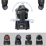 Stage Spotlight Night Light Projector Light 6IN1 RGBWA+UV Professional For Disco DJ Music Party Club Dance Effect LED 100W Proje