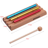 Ammoon 7-Tone Tabletop Chimes Meditation Chime Colorful Wind Bell Kids Educational Musical Toy Percussion Instrument with Mallet
