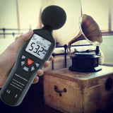 Sound Level Meter with Data Record Function High Accuracy Measuring 30dB-130dB with Backlit Display Compact Professional