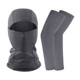 Summer Face Cover Arm Sleeves Set Women Men Breathable Face Sun Protection Long Arm Sleeves for Camp Cycling Mounteering Fishing