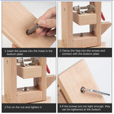 Leather Hand Stitching Fixture Wooden Leather Fix Clamp Leather Sewing Tool DIY Leathercraft Wood Clamp