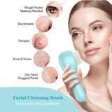 Mini Electric Face Massager Cleaner Brush Ultrasonic Skin Care Scrubber Deep Exfoliating Facial Cleansing Brush Waterproof Brush