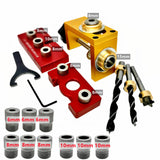 Upgraded 3 In 1 Doweling Jig Woodworking Adjustable 3-10mm Pocket Hole Jig,Alloy Drilling Guide Locator for Fast Splicing Board