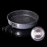 Lightweight Collapsible Nonstick Omelet Camping Pan Outdoor Frypan Folding Quick Heating Omelet Maker Fry Pan for Camping Hiking