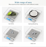3Kg/500G 0.01g Digital Scales Precision Kitchen Scales Jewelry Weighing For Food Diet Postal Balance Measuring LCD Electronic