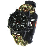 Outdoor Multifunction Rope EDC Safety Equipment Tools Bracelet Camping Tactical Survival Watch