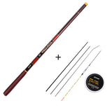 Goture Carbon Fiber Telescopic Fishing Rod Kit 3.0-7.2M Stream Fishing Rod with Spare Tips, Fishing Float Rig Set vara de pesca