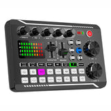 Bluetooth Sound Card 16 Sound Effects Noise Reduction Mixers for Voice Changer Podcast Kit,Mixer with Audio Interface Recording