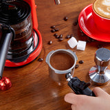 Home Office Small Coffee Machine Semi-Automatic Hand-Cranked Espresso Milk Frother Self-Cooking Mini All-In-One Coffee Machine